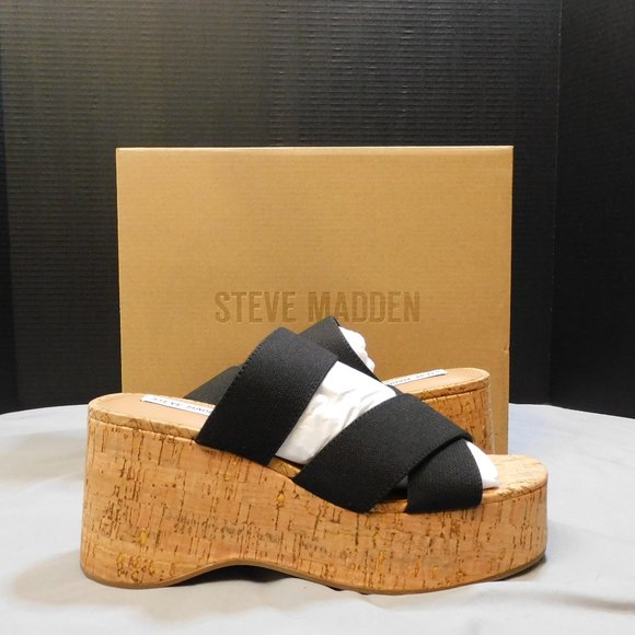 STEVE MADDEN Women's Deo Strappy Platform Wedge Sandals - Picture 1 of 5